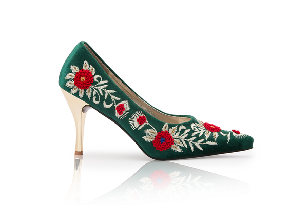 Handmade, Designer Shoes for Women, Embroidered | by Rungg