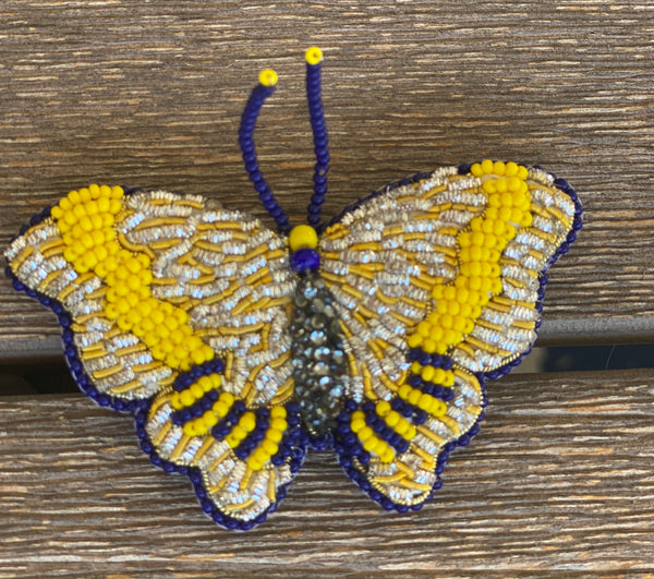 Rungg Brooches -Yellow Butterfly