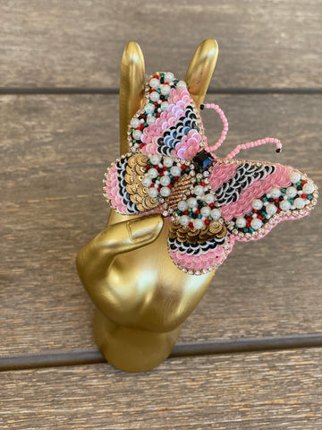 Rungg Brooches-Pink butterfly