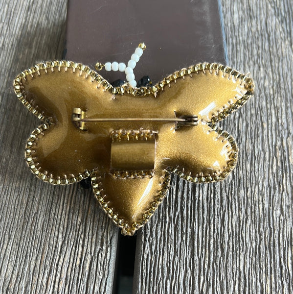 Rungg Brooches-crystal white butterfly